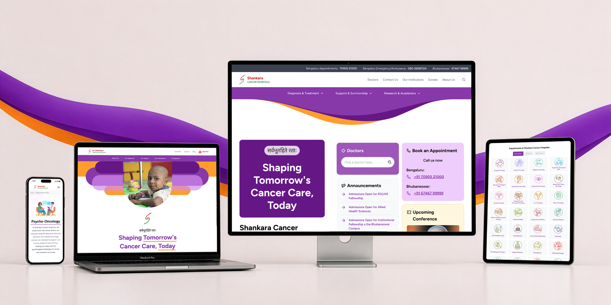 Web Experience Design, ‍Shankara Cancer Hospitals